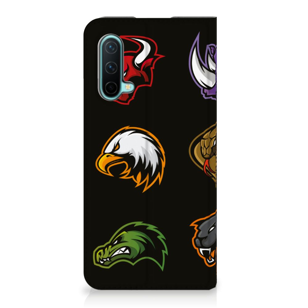 OnePlus Nord CE 5G Magnet Case Cartoon with colorful animal designs and logos.