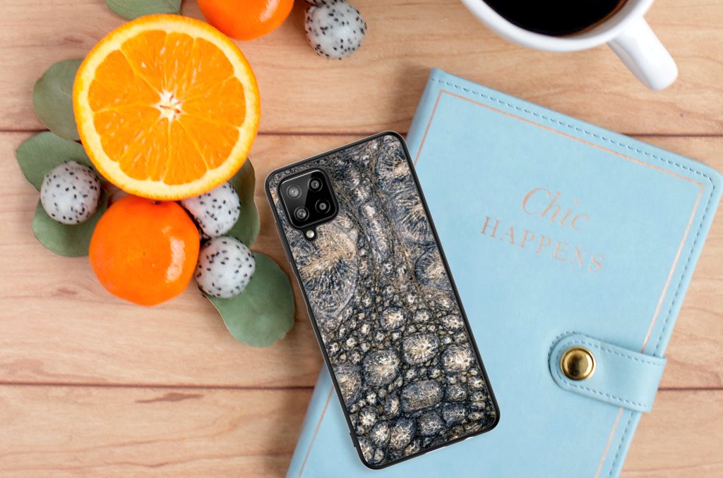 Samsung Galaxy A12 Dierenprint Telefoonhoesje Krokodillenprint B2C Telecom