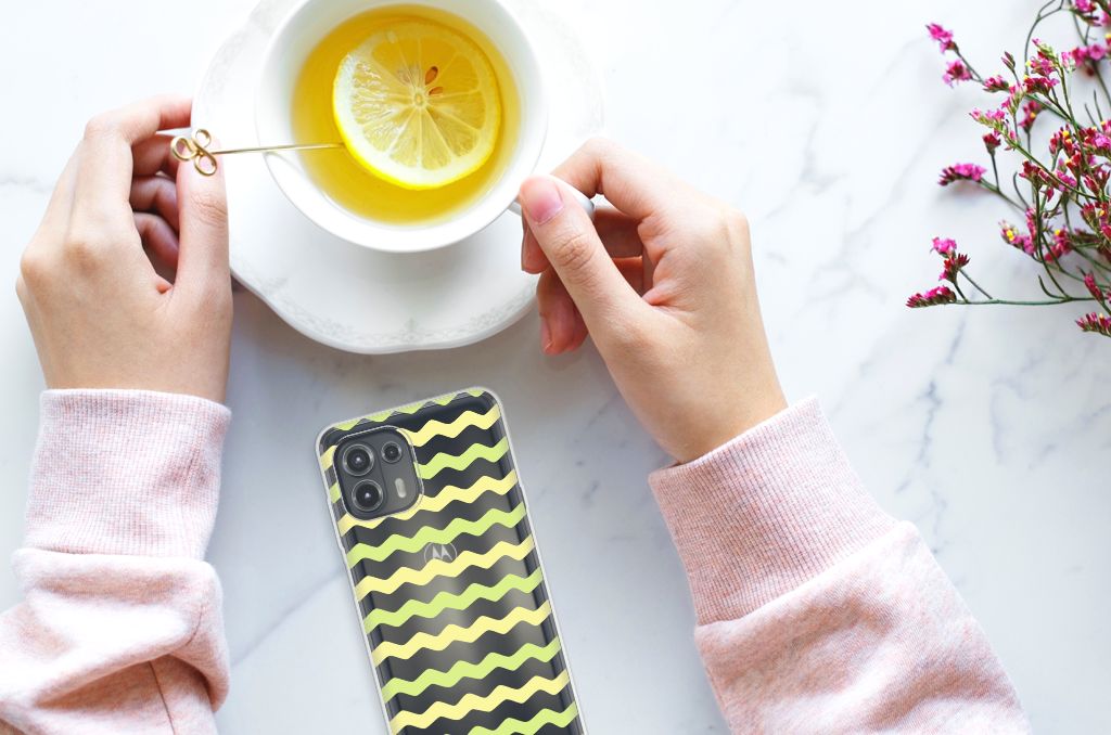 Motorola Edge 20 Lite TPU bumper Waves Yellow B2C Telecom