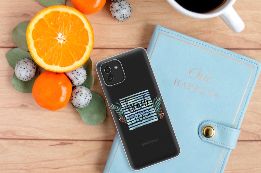 Samsung Galaxy A03 Telefoonhoesje met Naam Boho Beach B2C Telecom