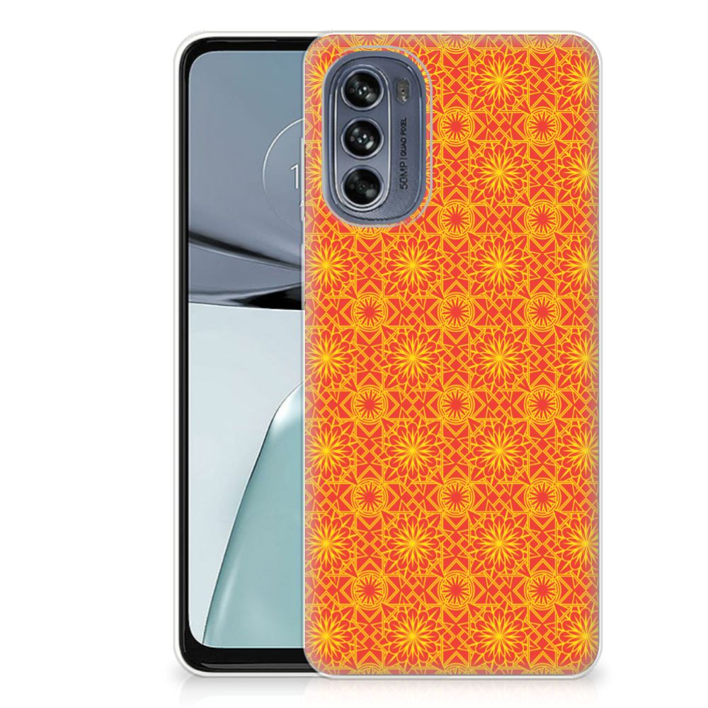 Motorola Moto G62 5G TPU bumper Batik Oranje