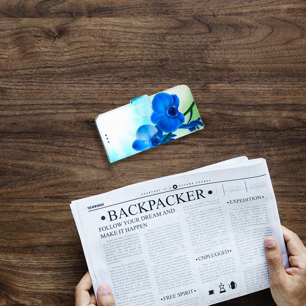 Samsung Galaxy S9 Hoesje Orchidee Blauw - Cadeau voor je Moeder
