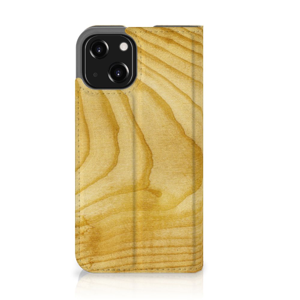 iPhone 13 Mini Book Wallet Case Licht Hout - B2C Telecom