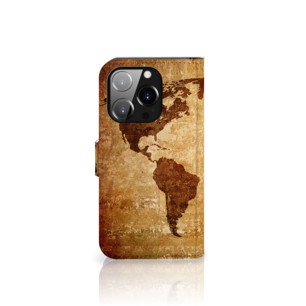 iPhone 14 Pro Flip Cover Wereldkaart