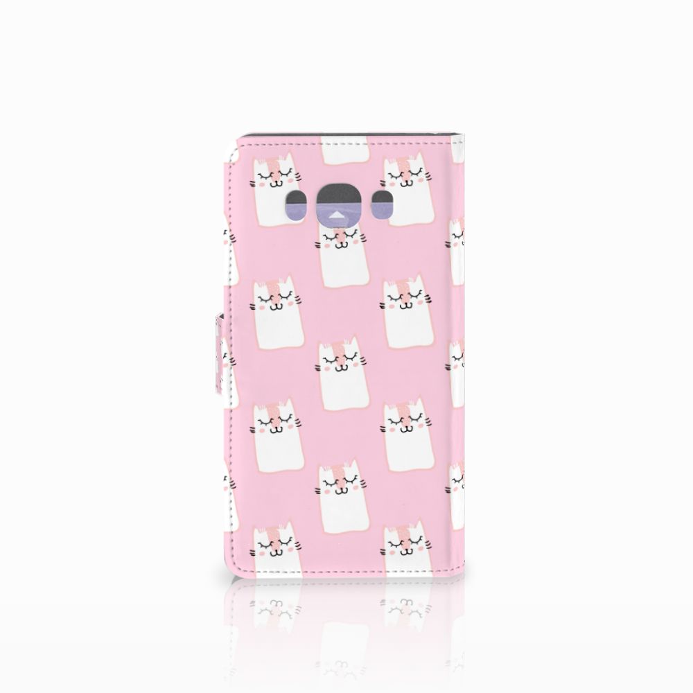 Samsung Galaxy J7 2016 Telefoonhoesje met Pasjes Sleeping Cats