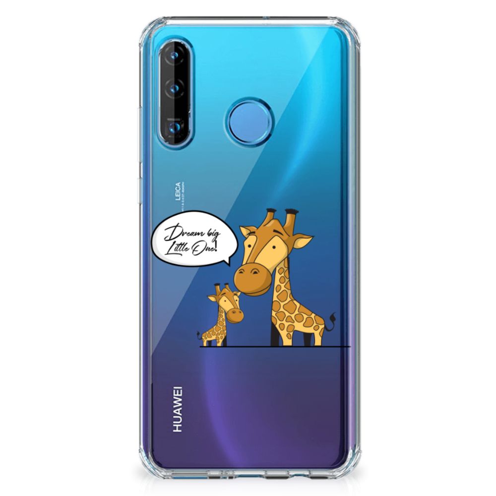 Huawei P30 Lite Stevig Bumper Hoesje Giraffe