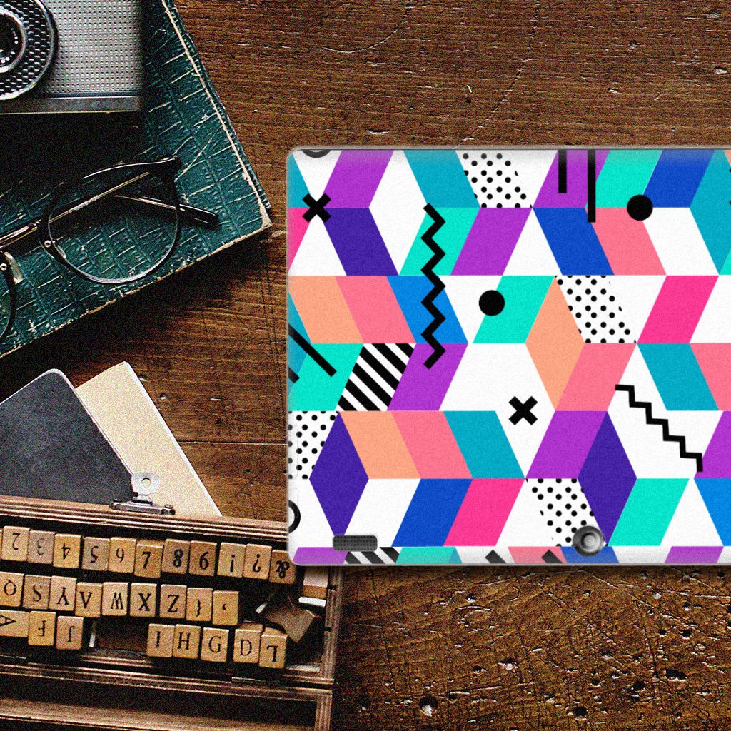 Lenovo Tab 10 | Tab 2 A10-30 Back Cover Blokken Kleurrijk - B2C Telecom