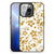 iPhone 13 Pro Max Bloemen Hoesje Gouden Bloemen