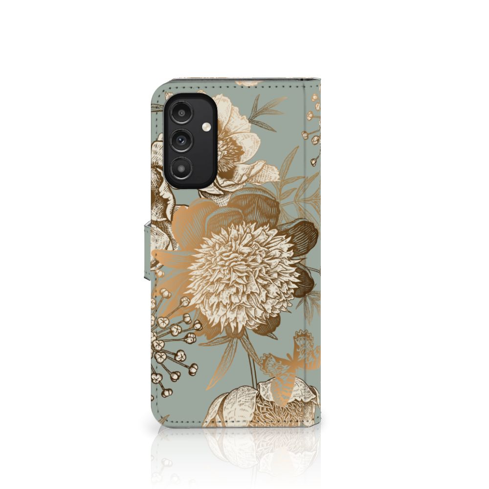 Hoesje voor Samsung Galaxy A14 4G Vintage Bird Flowers met bloemendesign en chique uitstraling.