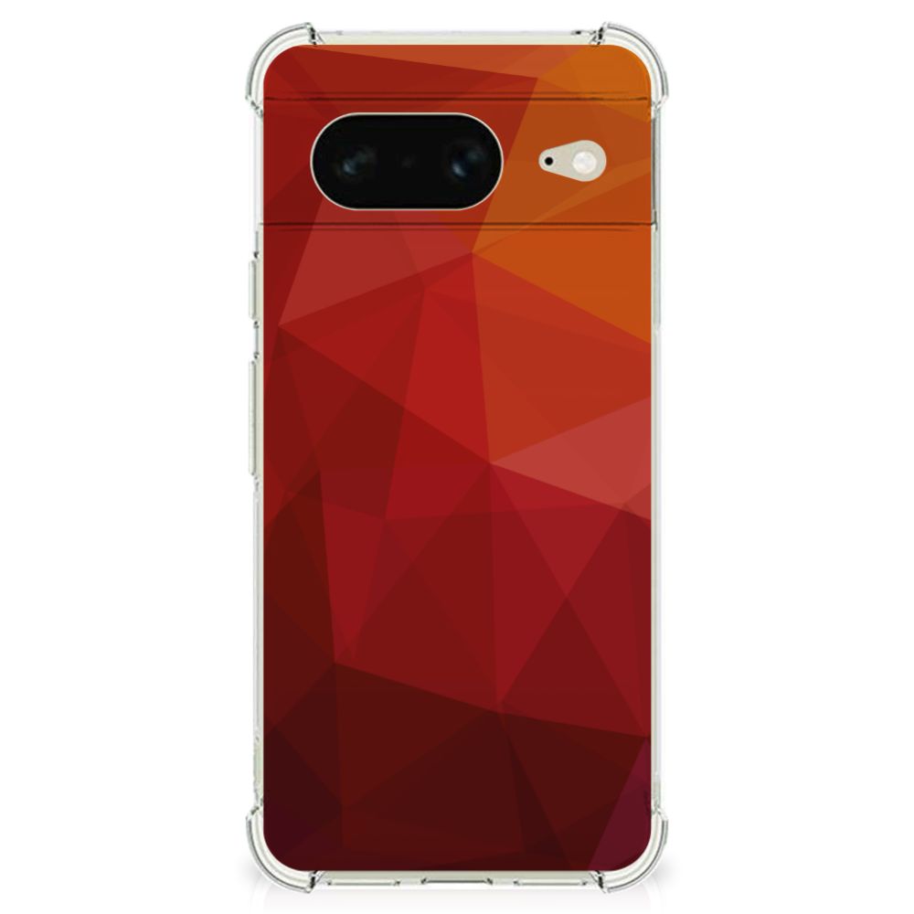 Shockproof Case voor Google Pixel 8 Polygon Red