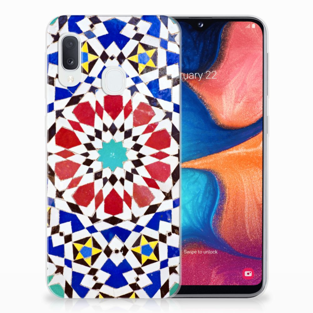 Samsung Galaxy A20e TPU Siliconen Hoesje Mozaïek