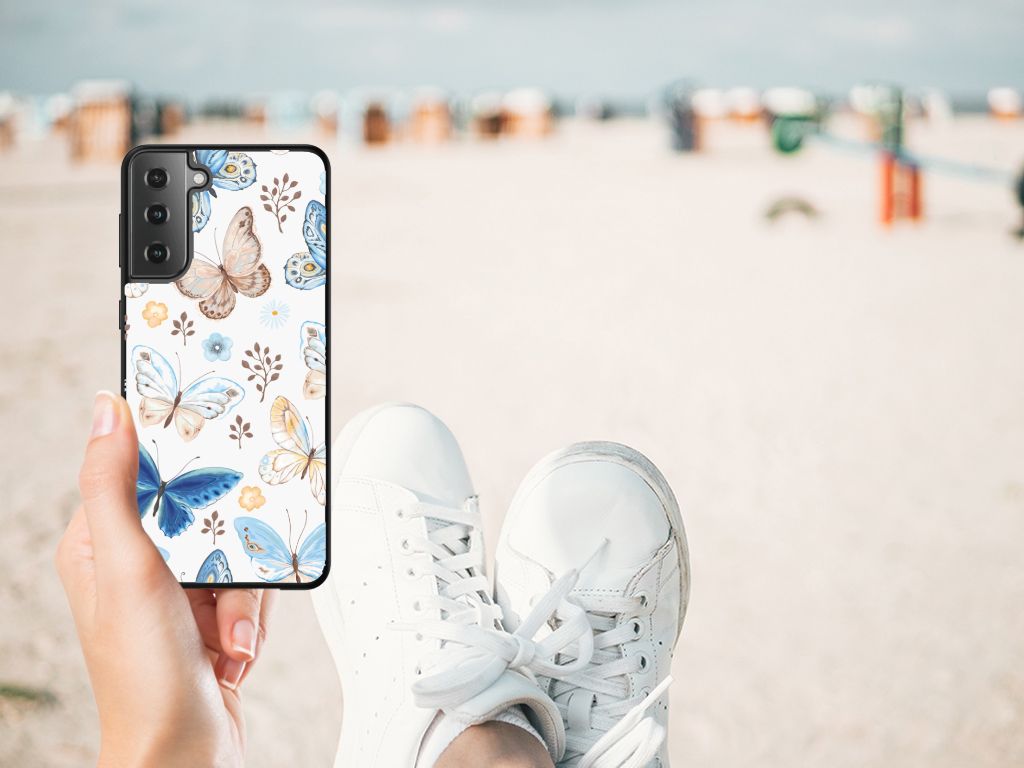 Dierenprint Telefoonhoesje voor Samsung Galaxy S21 Plus Vlinder B2C Telecom
