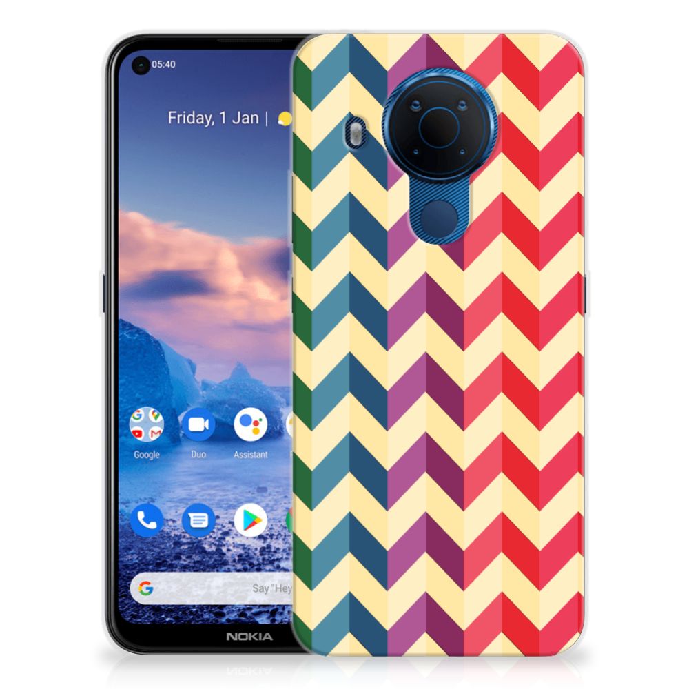 Nokia 5.4 TPU bumper Zigzag Multi Color
