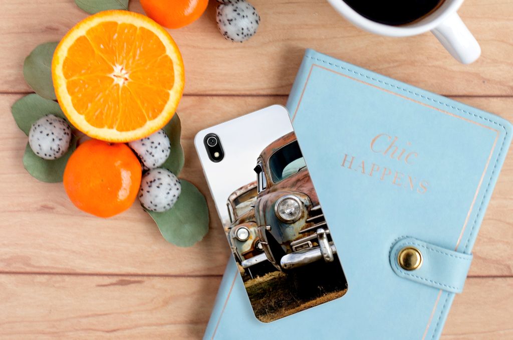 Xiaomi Redmi 7A Siliconen Hoesje met foto Vintage Auto