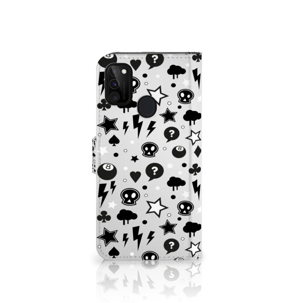 Telefoonhoesje met Naam Samsung Galaxy M21 | M30s Silver Punk