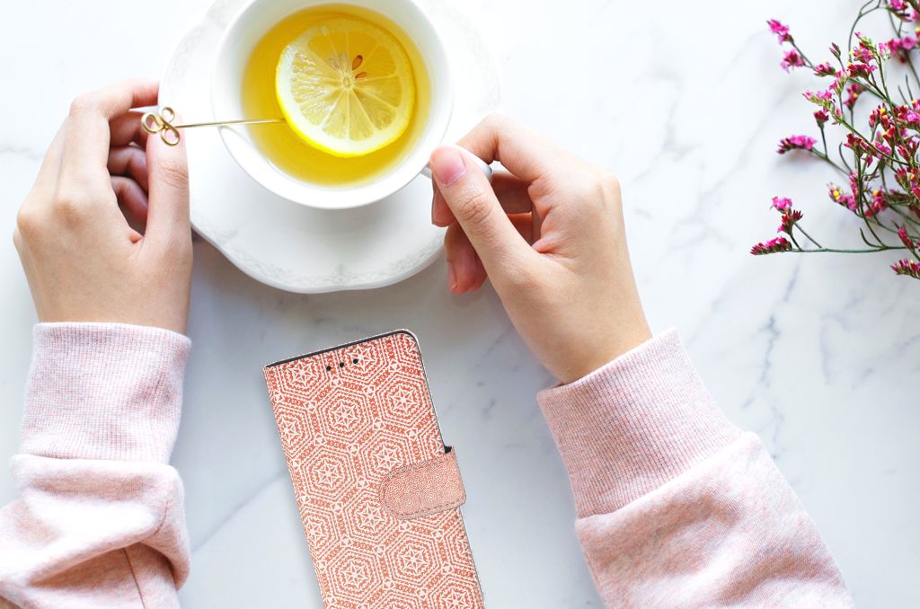 Huawei Ascend P8 Lite Telefoon Hoesje Pattern Orange