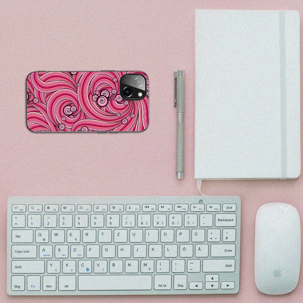 Apple iPhone 13 Leuk Telefoonhoesje Swirl Pink B2C Telecom
