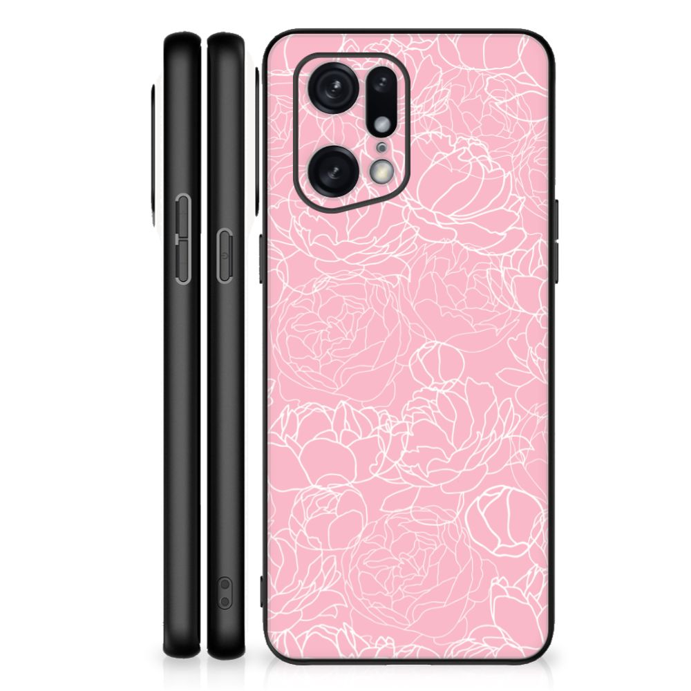 OPPO Find X5 Pro Bloemen Hoesje White Flowers