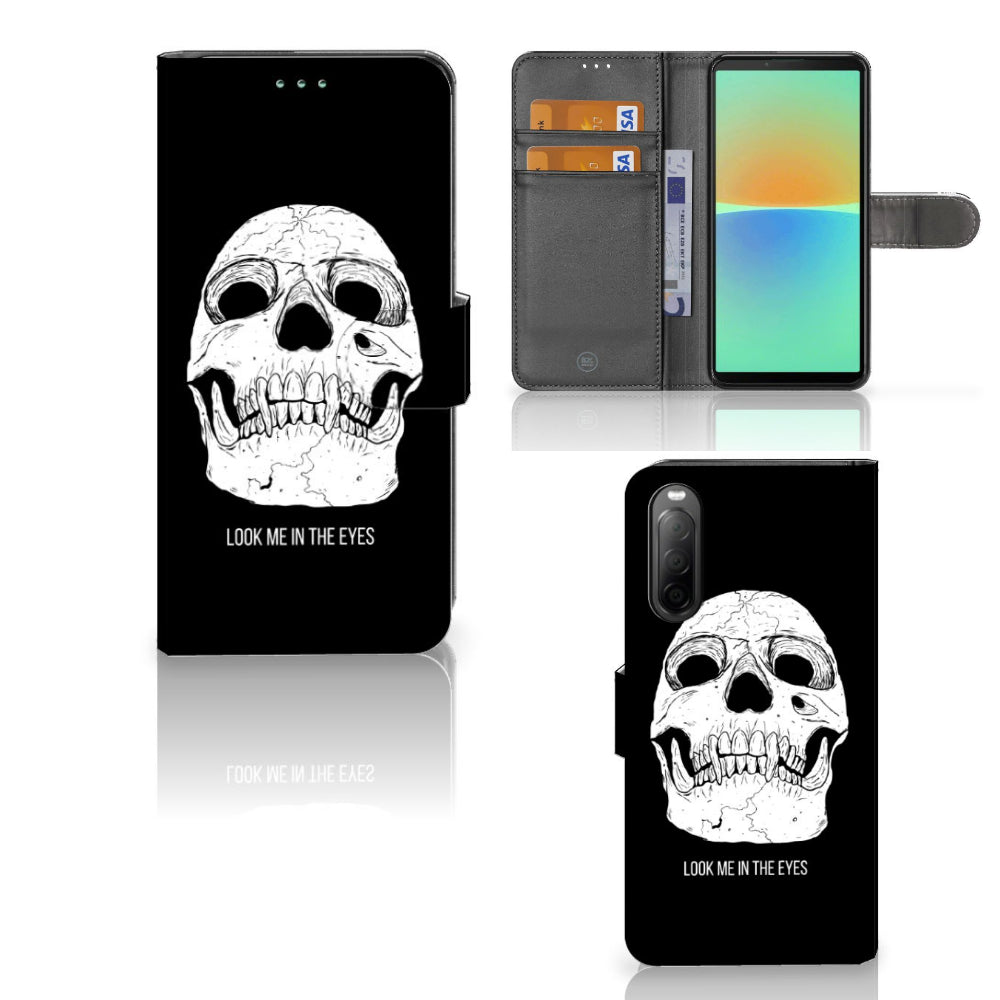 Telefoonhoesje met Naam Sony Xperia 10 IV Skull Eyes