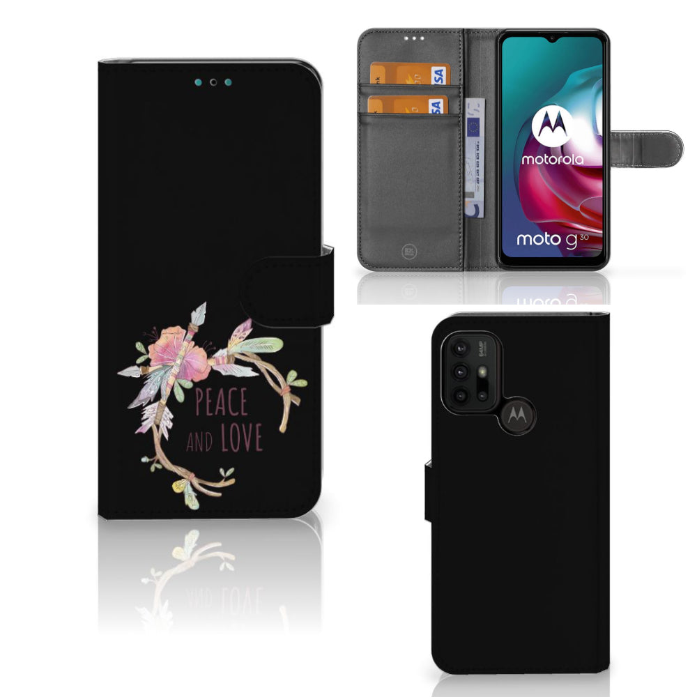 Motorola Moto G10 | G20 | G30 Leuk Hoesje Boho Text