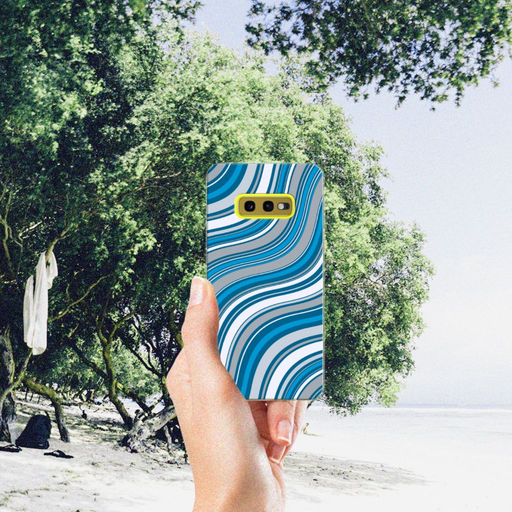 Samsung Galaxy S10e TPU bumper Waves Blue