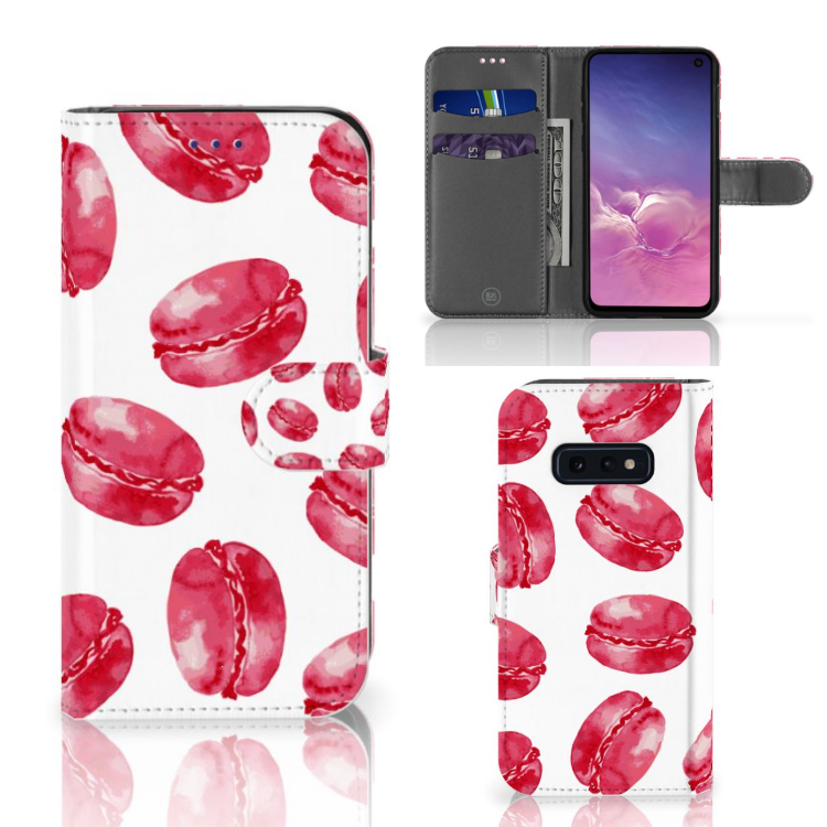 Samsung Galaxy S10e Book Cover Pink Macarons