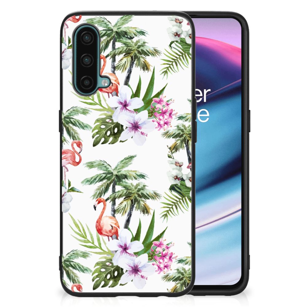OnePlus Nord CE 5G Dierenprint Telefoonhoesje Flamingo Palms B2C Telecom