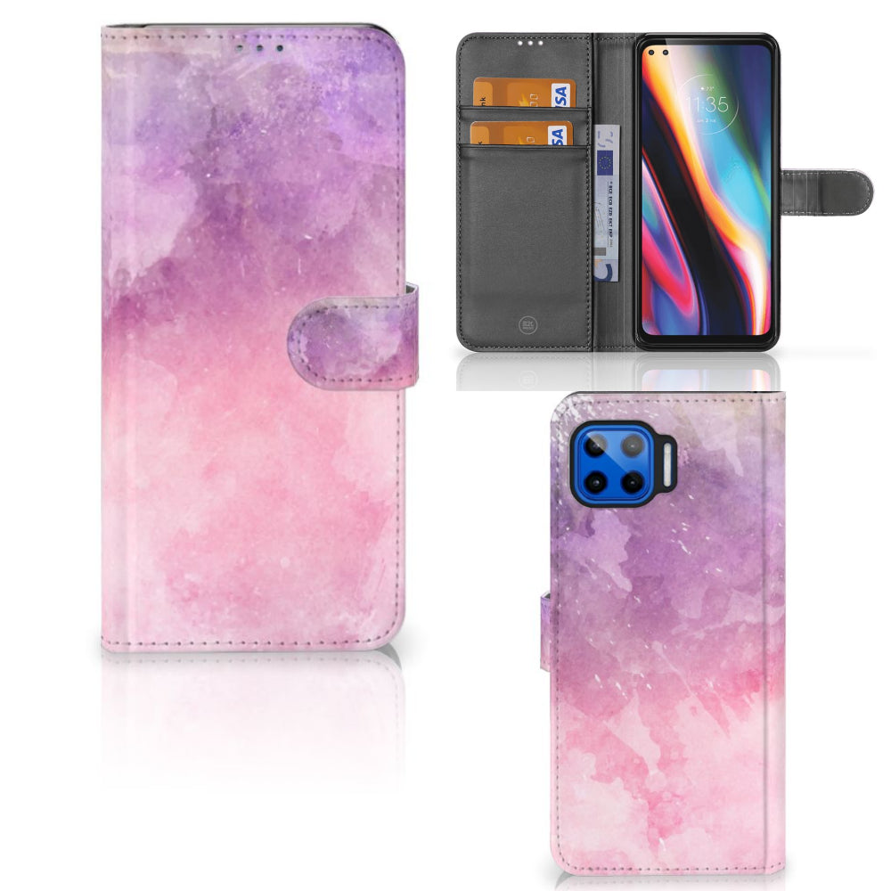 Hoesje Motorola Moto G 5G Plus Pink Purple Paint