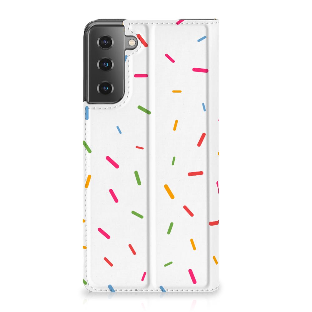 Samsung Galaxy S21 Plus Flip Style Cover Donut Roze - B2C Telecom