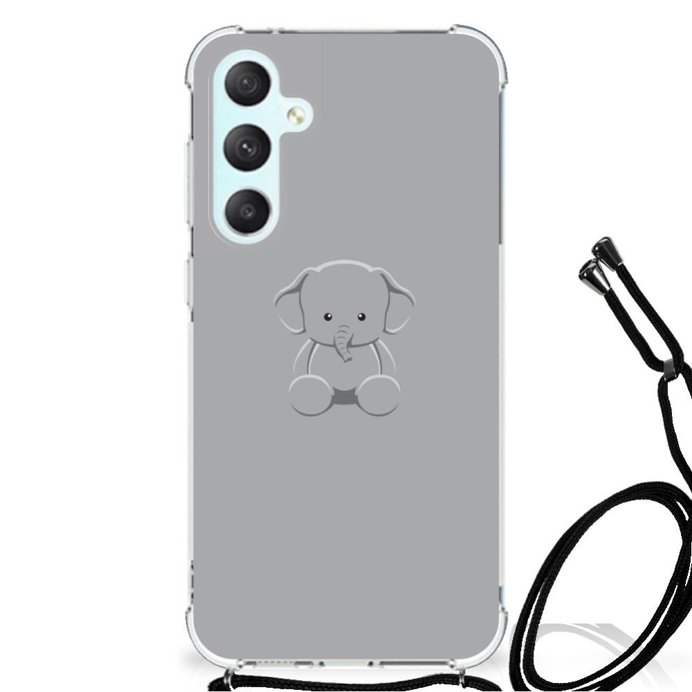 Samsung Galaxy S23 FE Stevig Bumper Hoesje Grijs Baby Olifant B2C Telecom