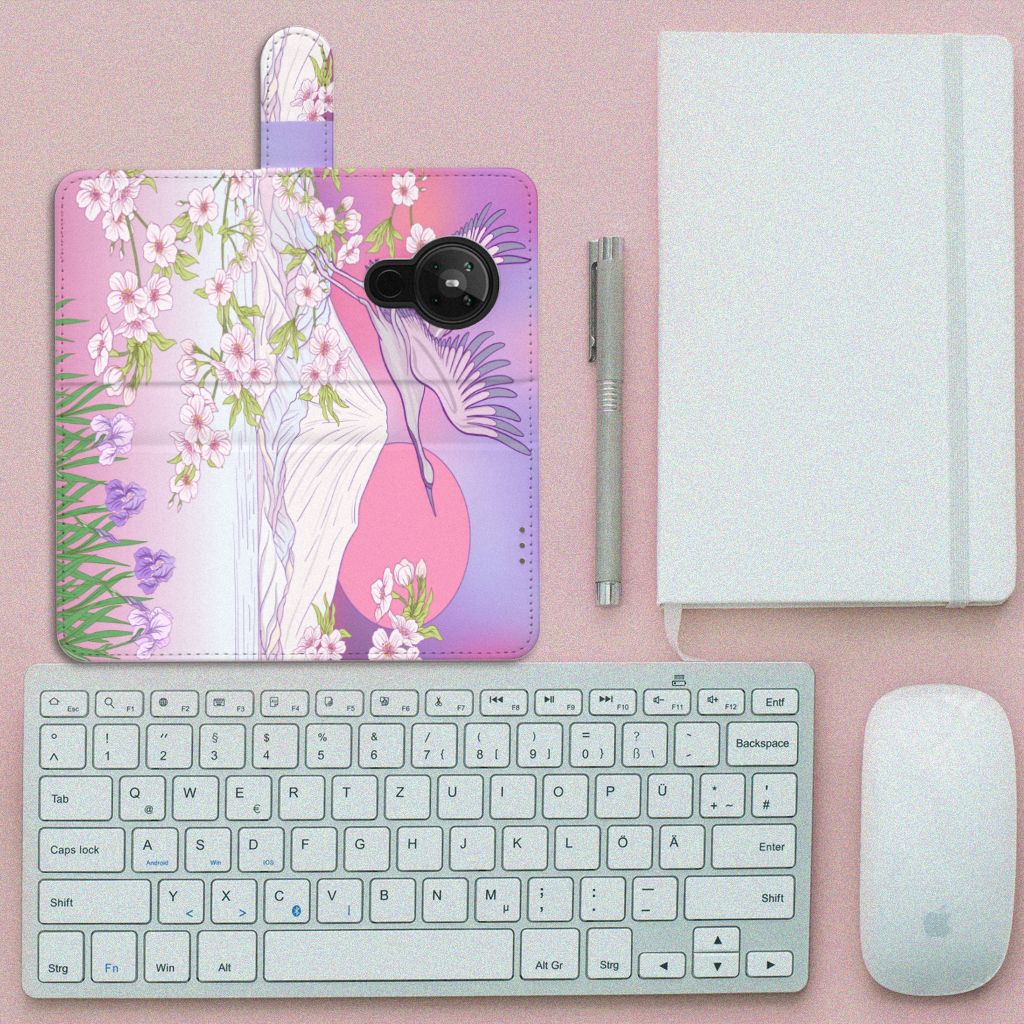 Nokia 5.3 Telefoonhoesje met Pasjes Bird Flying