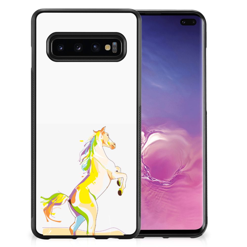 Samsung Galaxy S10+ Bumper Hoesje Horse Color