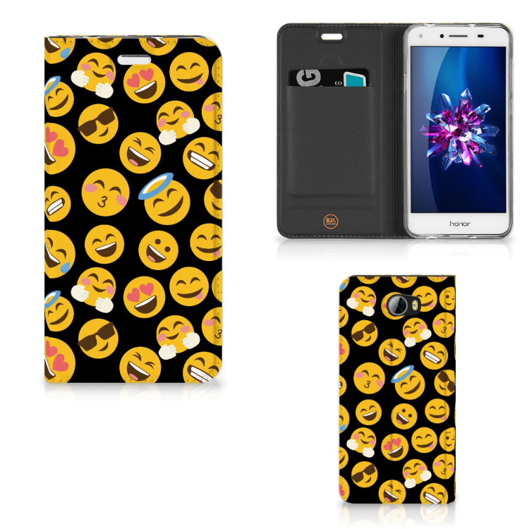 Huawei Y5 2 | Y6 Compact Hoesje met Magneet Emoji