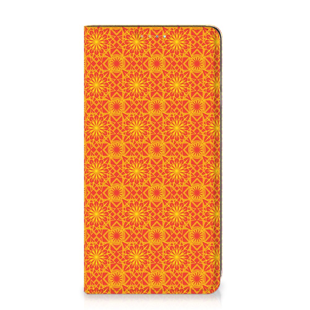 Samsung Galaxy A32 4G | A32 5G Enterprise Editie Hoesje met Magneet Batik Oranje - B2C Telecom