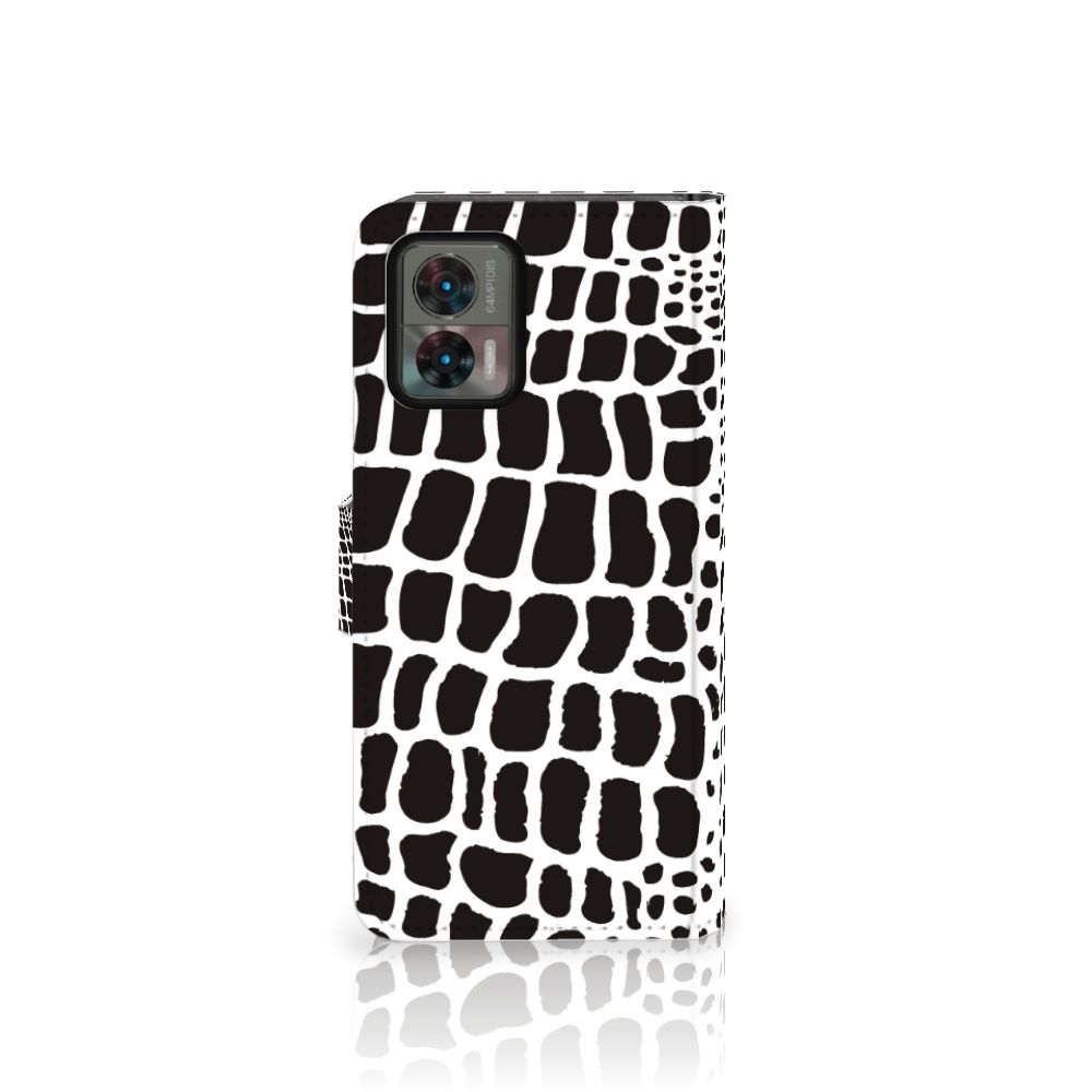 Motorola Edge 30 Neo Telefoonhoesje met Pasjes Slangenprint