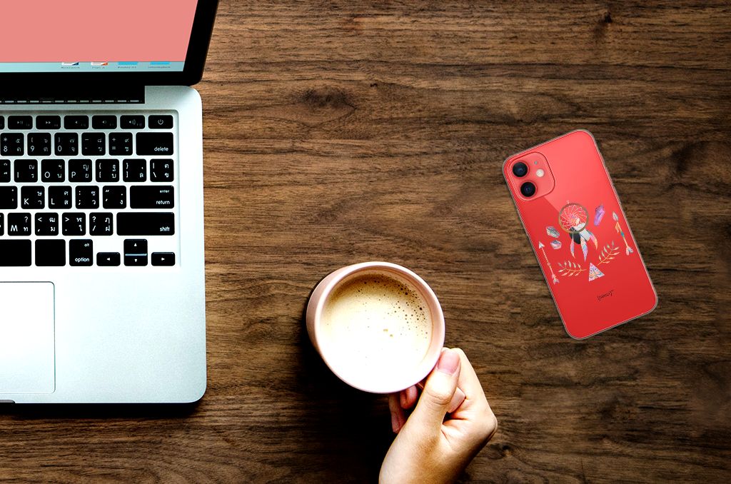 iPhone 12 Mini Telefoonhoesje met Naam Boho Dreamcatcher B2C Telecom