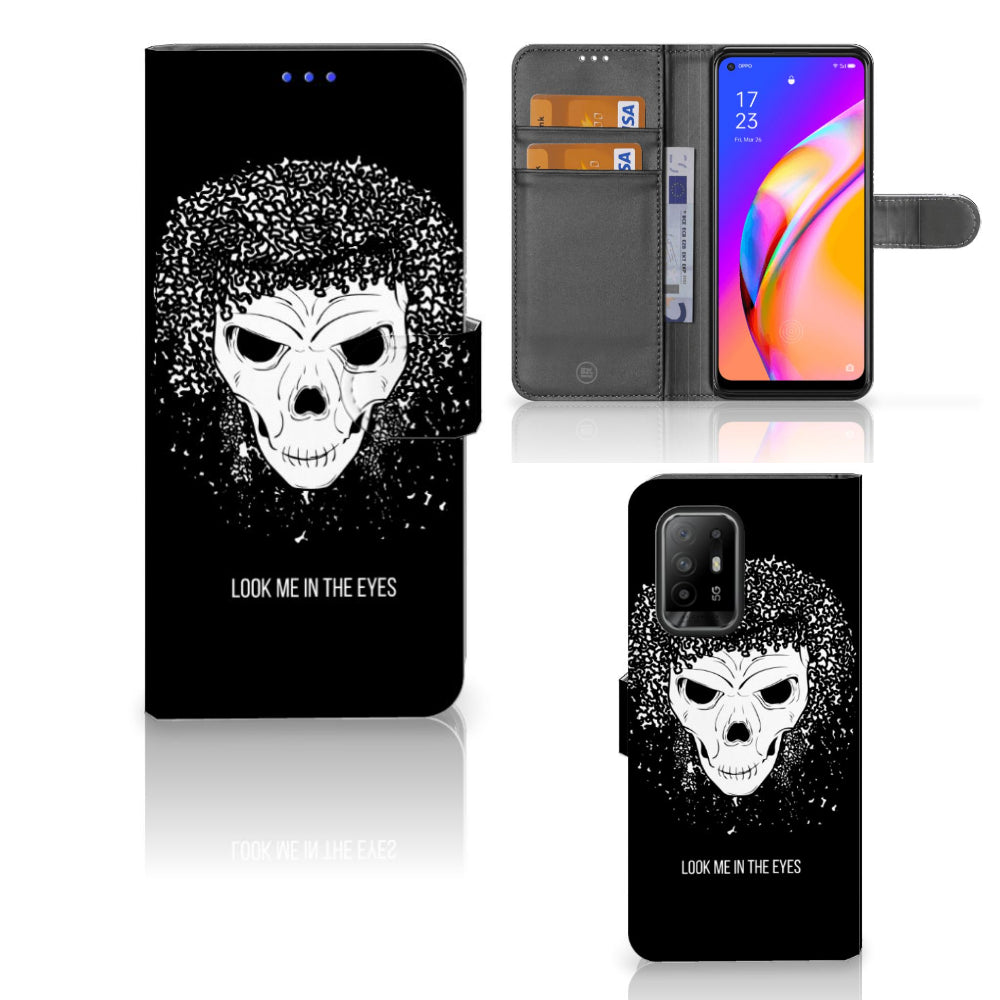 Telefoonhoesje met Naam OPPO Reno5 Z | A94 5G Skull Hair