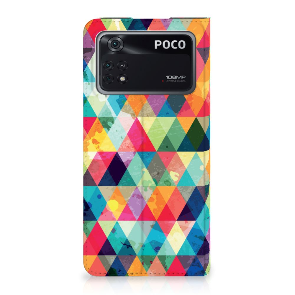 Poco X4 Pro 5G Hoesje met Magneet Geruit - B2C Telecom