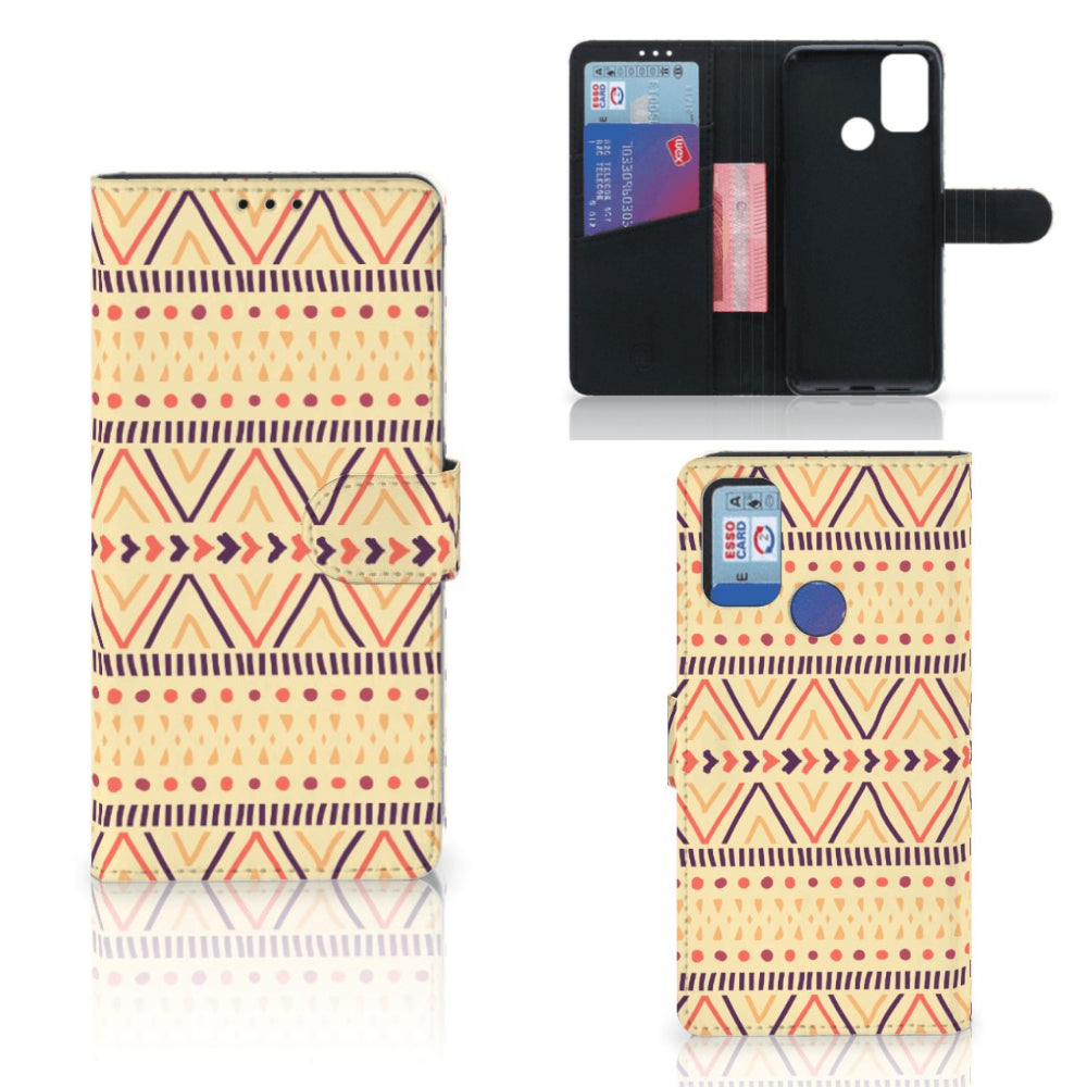 Alcatel 1S (2021) Telefoon Hoesje Aztec Yellow