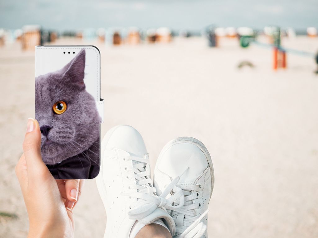 Huawei P20 Lite Telefoonhoesje met Pasjes Kat
