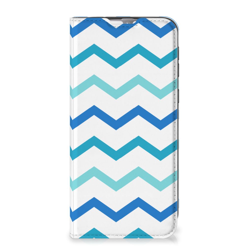 Samsung Galaxy M31 Hoesje met Magneet Zigzag Blauw - B2C Telecom