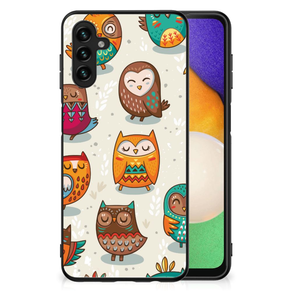 Samsung Galaxy A13 5G | A04s Dierenprint Telefoonhoesje Vrolijke Uilen