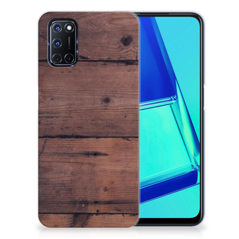 OPPO A52 | A72 Bumper Hoesje Old Wood