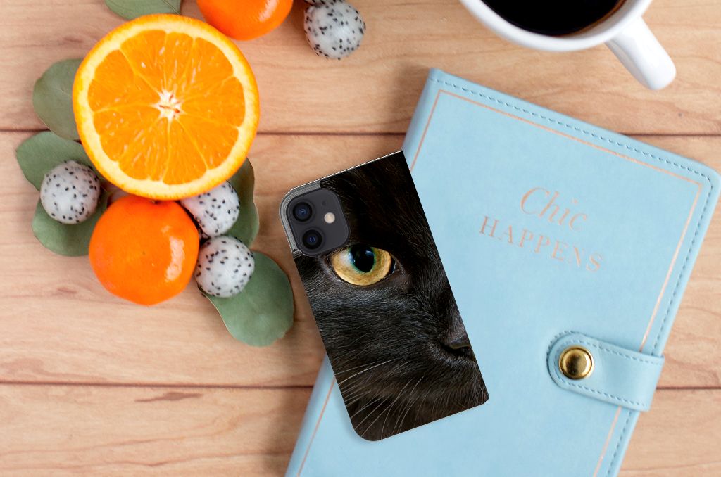 iPhone 12 Mini Hoesje maken Zwarte Kat - B2C Telecom