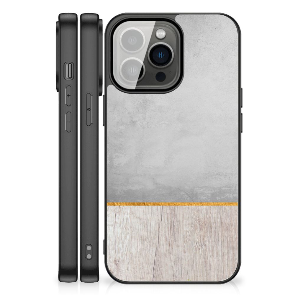 iPhone 13 Pro Max Houten Print Telefoonhoesje Wood Concrete B2C Telecom