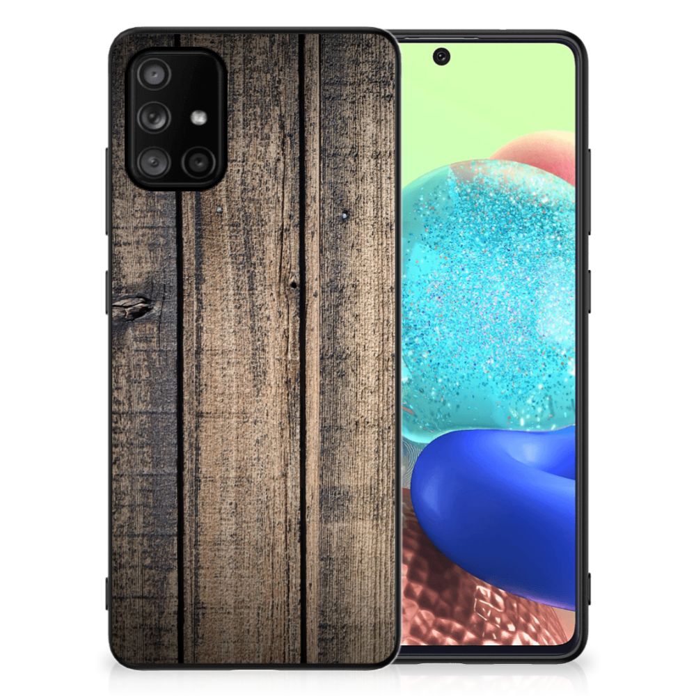 Samsung Galaxy A71 Houten Print Telefoonhoesje Steigerhout