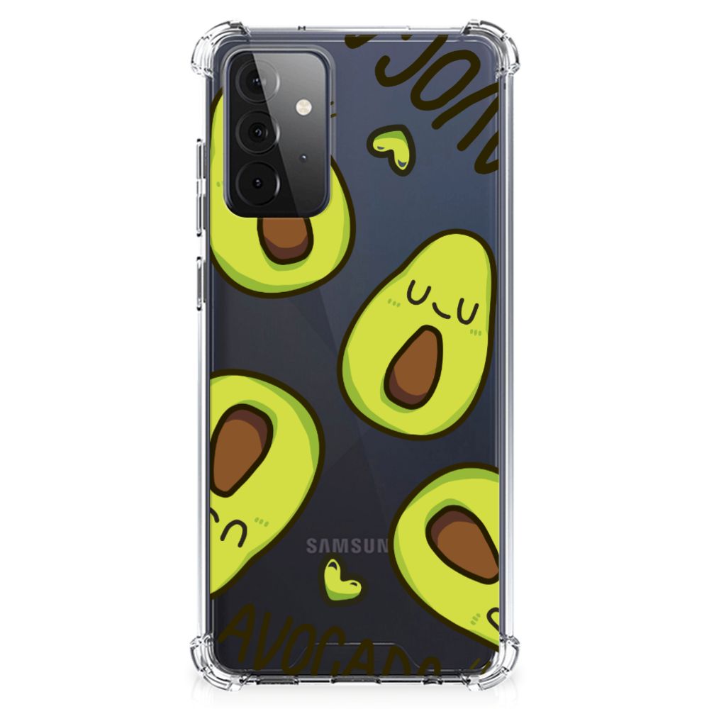 Samsung Galaxy A72 4G/5G Stevig Bumper Hoesje Avocado Singing