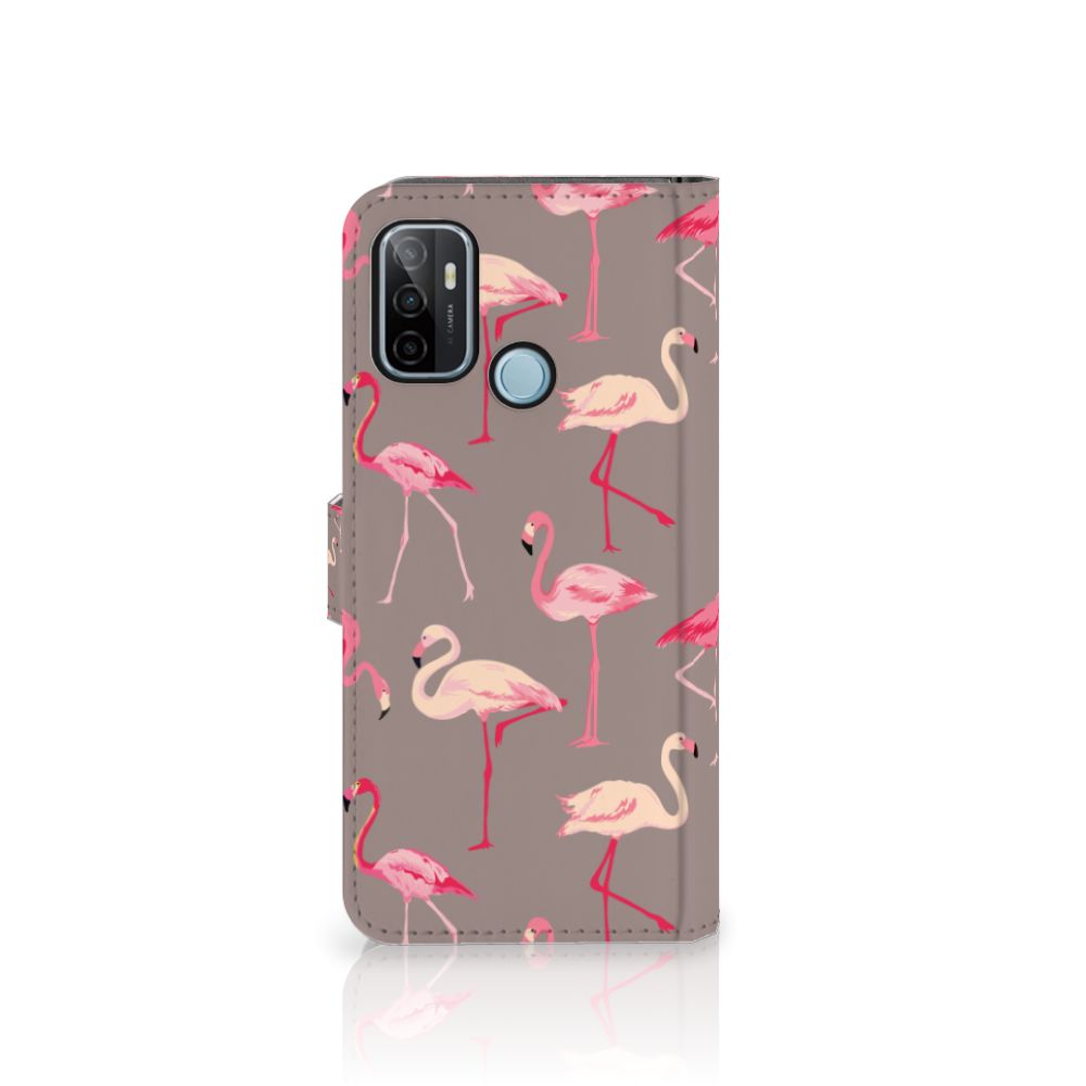 OPPO A53 | OPPO A53s Telefoonhoesje met Pasjes Flamingo