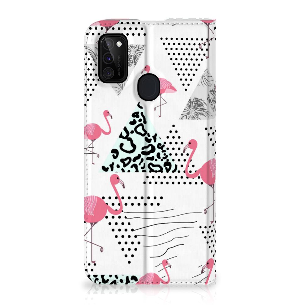 Samsung Galaxy M30s | M21 Hoesje maken Flamingo Triangle - B2C Telecom