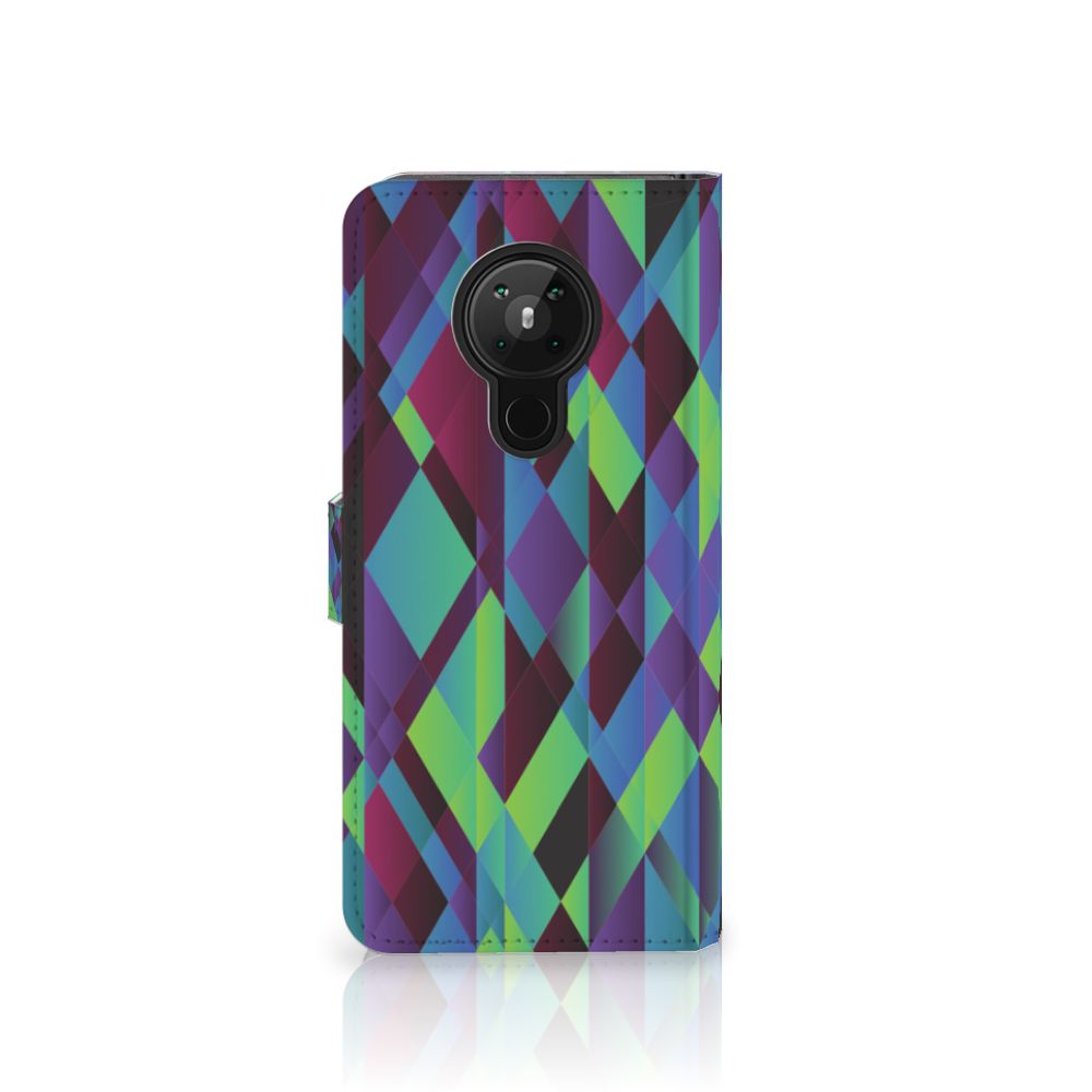 Nokia 5.3 Book Case Abstract Green Blue